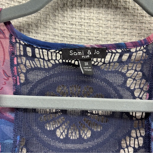 (2) Sami & Jo Plus Women’s 3X Floral Boho Kimono Dusters W/ Bell Sleeves Tassles - Picture 10 of 13